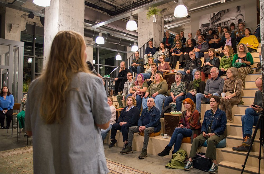 Volle zaal tijdens een eerdere informatieavond over collectief wonen